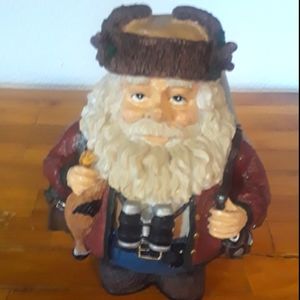 CHRISTMAS  CHUBBY SANTA RESIN VINTAGE HUNTING 1999